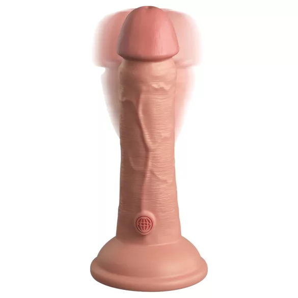 King Cock Elite 6 - vibrator s priseskom (15 cm) - naraven
