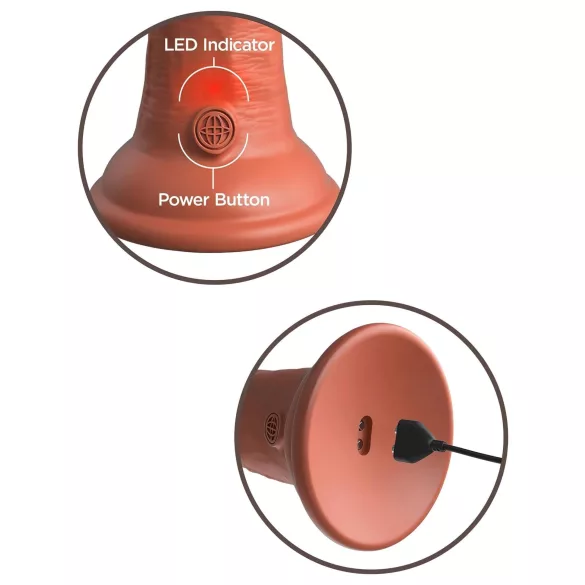 King Cock Elite 8 - realistični vibrator 20 cm - temna koža