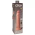 King Cock Elite 9 - vibrir z vakuumsko prisesalko - 23 cm - naravna barva