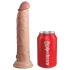 King Cock Elite 9 - vibrir z vakuumsko prisesalko - 23 cm - naravna barva