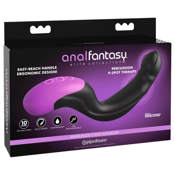 Anal Fantasy - pulzirajoč vibrator za prostato (črn)