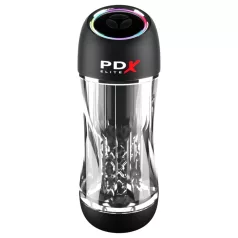 PDX ViewTube Pro - sesalno-vibracijski masturbator (črn)