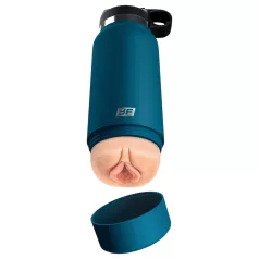   Fuck Flask Private Pleaser - umetna vagina v steklenici - modra/naravna