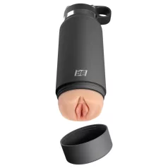   Fuck Flask Secret Delight - umetna vagina v steklenici - črna/naravna