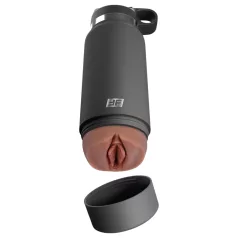   Fuck Flask Skriti Uživaj - umetna vagina v steklenici (črno-rjavo)