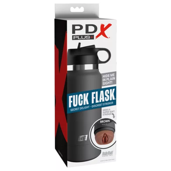 Fuck Flask Secret Delight - umetna vagina v plastenki (črno-rjava)
