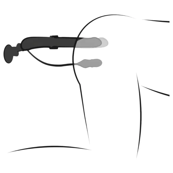 Fetish - potisni vibrator - črna