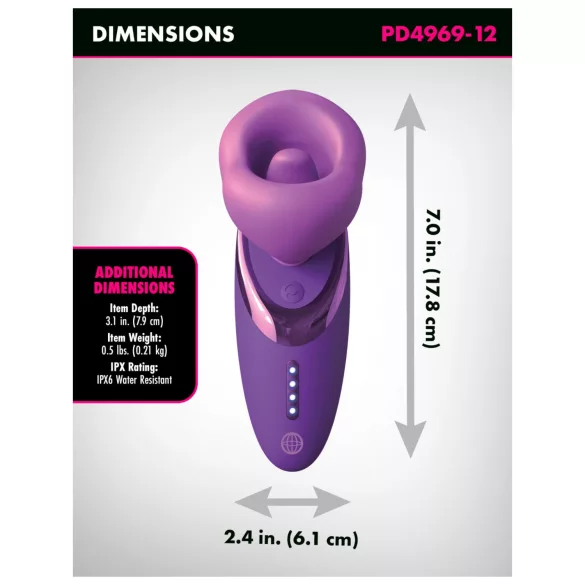 Fantasy For Her - vibrator za lizanje in sesanje - vijoličen