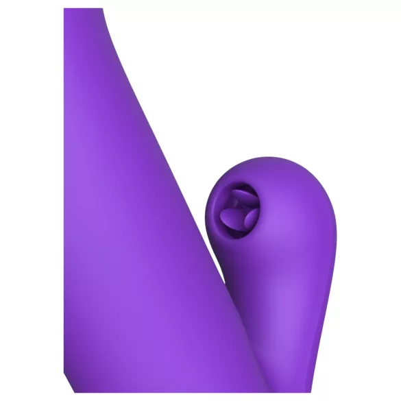 Fantasy For Her - 2 v 1 potisni vibrator in stimulator klitorisa (vijoličen)