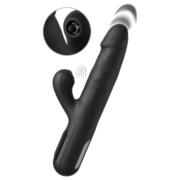 Fetish - 3-motorski sunek vibrator (črna)