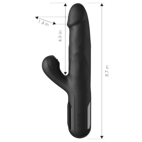Fetish - vibrator z 3 motornimi potiski (črn)