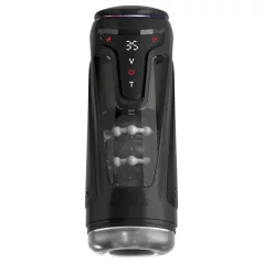   PDX Elite Moto-Bator Pro - kroglični, ogrevan sunčni masturbator (črn)