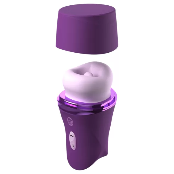 Fantasy For Her Lush Kiss Plush - sesalni in jezični vibrator za klitoris (vijoličen)