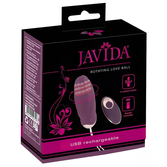 Javida - vibratorno jajce z daljinskim upravljalnikom - vrtljive kroglice