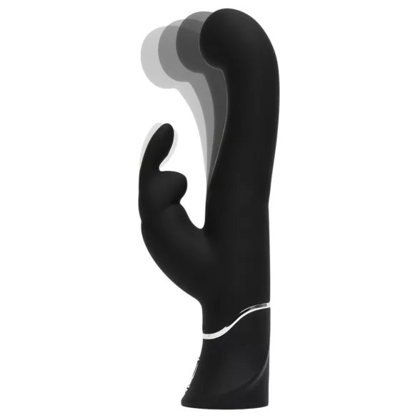 Happyrabbit - G-točka vibrator z ušesi - polnjenje, črna