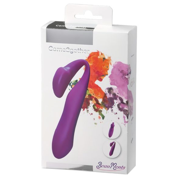 BeauMents Come2gether - polnilni, vodoodporni parni vibrator (vijoličen)