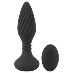 ANOS - analni vibrator z vrtljivimi kroglicami - črna