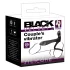Black Velvets - vibrator in erekcijski obroč 2v1 - polnjenje - črna