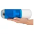 You2Toys - masturbator s potiskanjem in vrtenjem - polnilni - modro-bel