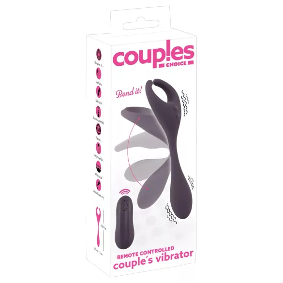 Couples Choice - vibrator za pare - daljinsko upravljanje, 2 motorja - vijoličen