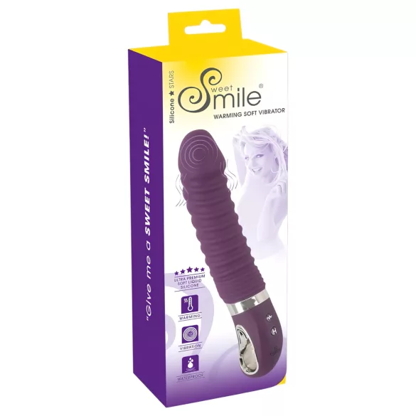 SMILE Soft - vibrator z grelno funkcijo na baterijo - vijoličen