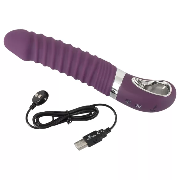 SMILE Soft - vibrator z grelno funkcijo na baterijo - vijoličen
