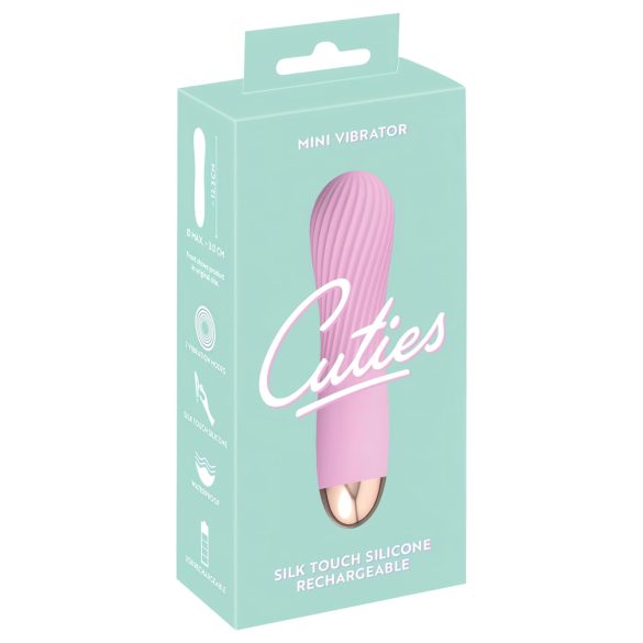 Cuties Mini - mini vibrator - akumulatorski, vodoodporen, spiralna oblika - roza