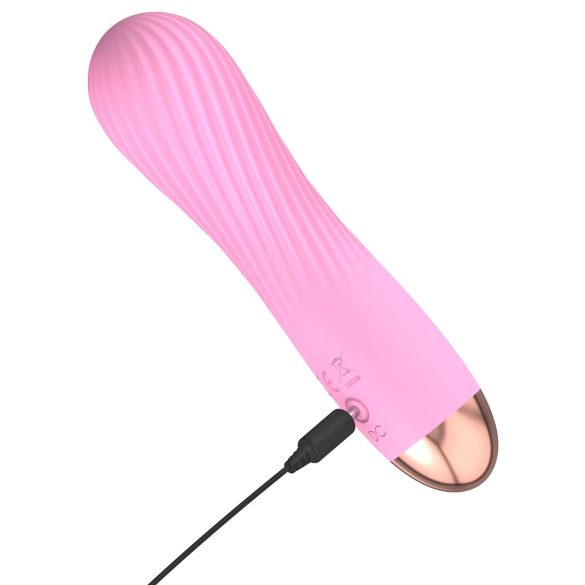 Cuties Mini - mini vibrator - akumulatorski, vodoodporen, spiralna oblika - roza