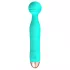 Cuties Mini Wand - polnilni, vodoodporni masažni vibrator (zelen)