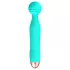 Cuties Mini Wand - polnilni, vodoodporni masažni vibrator (zelen)