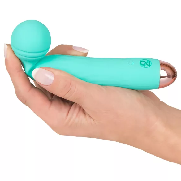 Cuties Mini Wand - polnilni, vodoodporni masažni vibrator (zelen)