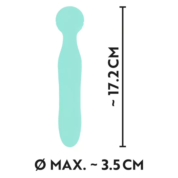 Cuties Mini Wand - polnilni, vodoodporni masažni vibrator (zelen)
