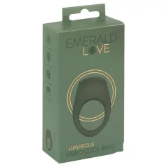   Emerald Love - vibracijski obroč za penis - polnilni, vodoodporen - zelen