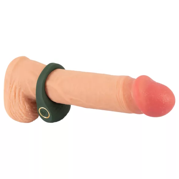Emerald Love - vibracijski obroč za penis - polnilni, vodoodporen - zelen