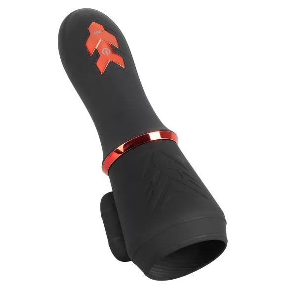 Rebel - vibracijski stimulator penisa - 2 motorja - akumulatorski - črn