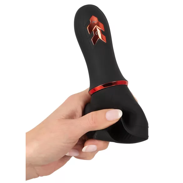 Rebel - vibracijski stimulator penisa - 2 motorja - akumulatorski - črn