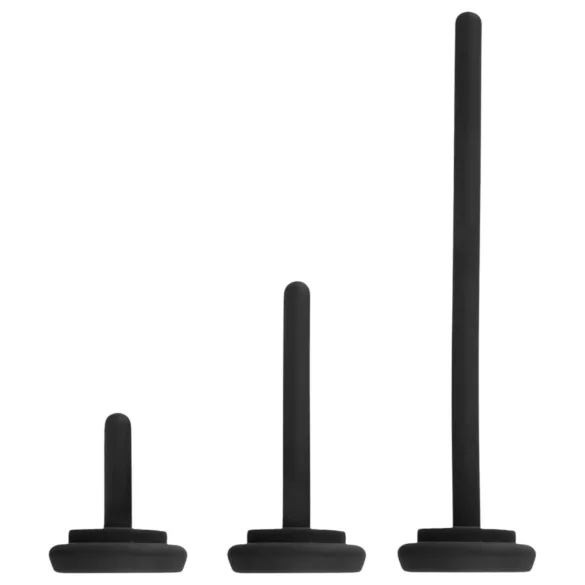 Rebel - analni vibrator z dilatatorjem (črn)