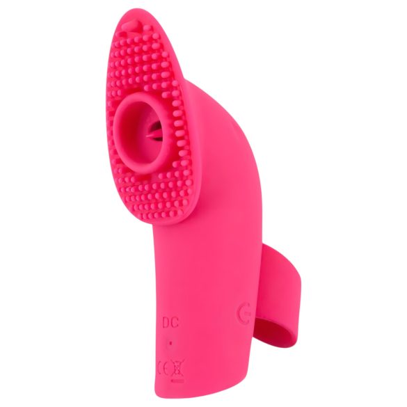 SMILE Licking - zračno-valovni prstni vibrator z jezikom (roza)