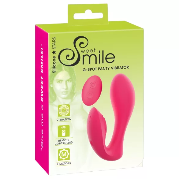 SMILE - hlačke z vibracijsko jajčko - brezžični daljinski upravljalnik - roza