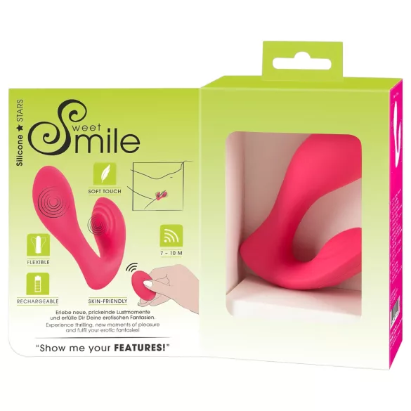 SMILE - hlačke z vibracijsko jajčko - brezžični daljinski upravljalnik - roza