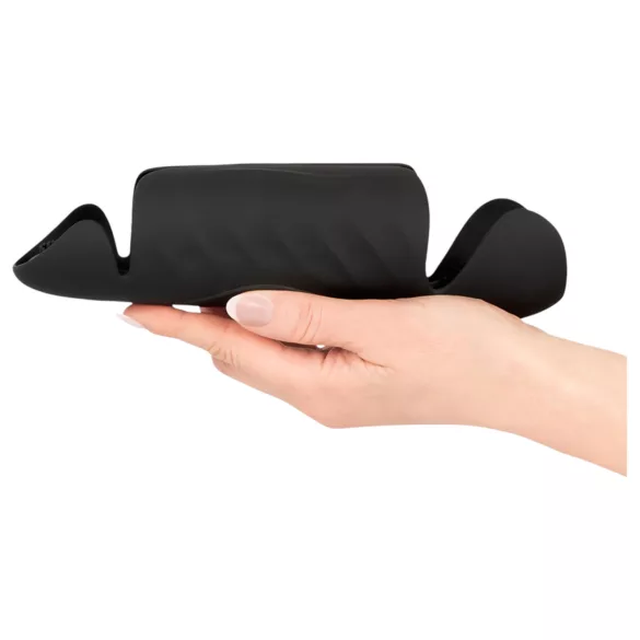 Rebel - vibrator za glavico penisa s 3 motorji - črn