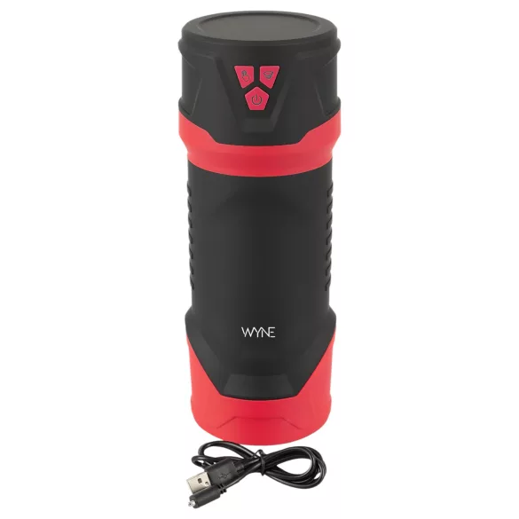 WYNE 04 - masturbator za moške - vibracijsko-sesalni - akumulatorski - rjav