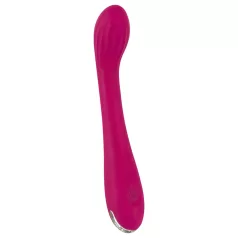   Smile - vibrator za G-točko - polnilni, rebrasti - vijoličen
