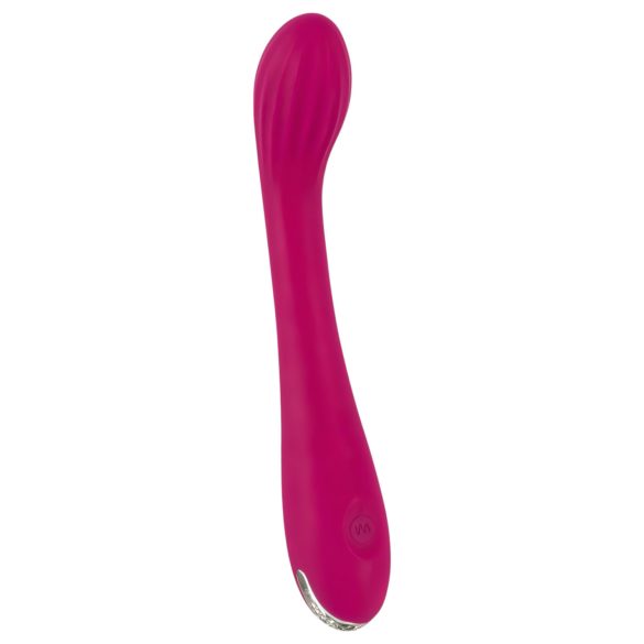 SMILE točka G - polnilni, rebrasti vibrator za točko G (v vijolični barvi)