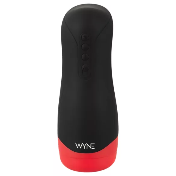 WYNE 01 - masturbator z vibracijami in sesanjem - grelna funkcija - črna