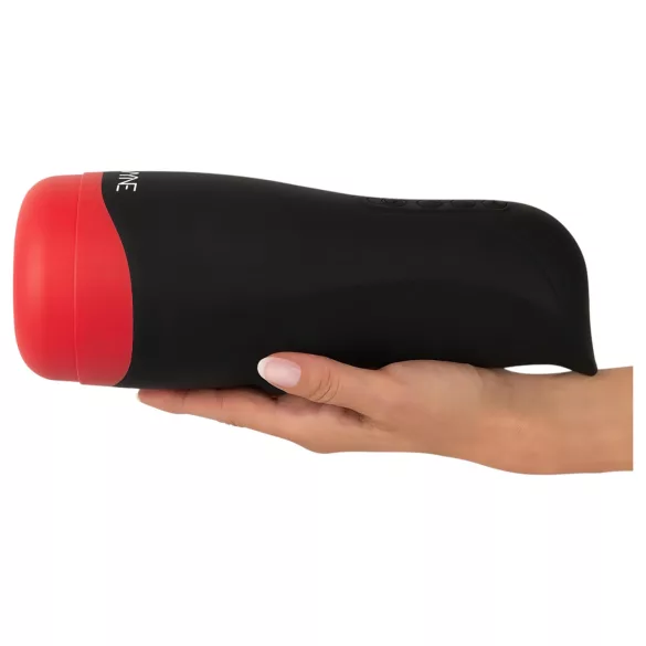 WYNE 01 - masturbator z vibracijami in sesanjem - grelna funkcija - črna