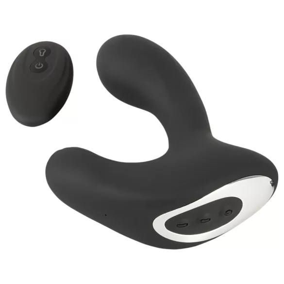 Rebel RC - polnilni analni vibrator na daljinsko upravljanje - napihljiv, črn