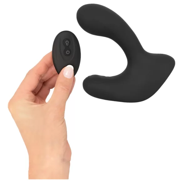 Rebel RC - polnilni analni vibrator na daljinsko upravljanje - napihljiv, črn