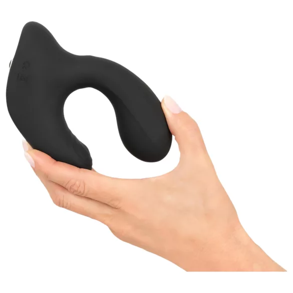 Rebel RC - polnilni analni vibrator na daljinsko upravljanje - napihljiv, črn