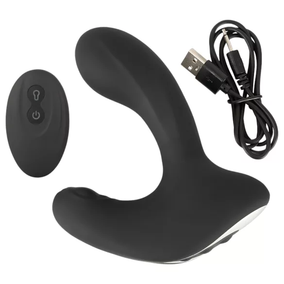 Rebel RC - polnilni analni vibrator na daljinsko upravljanje - napihljiv, črn